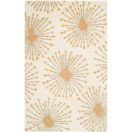 Safavieh 2 x 3 ft. Small Rectangle Contemporary Bella- Beige and Gold Hand Tufted Rug BEL123A-2